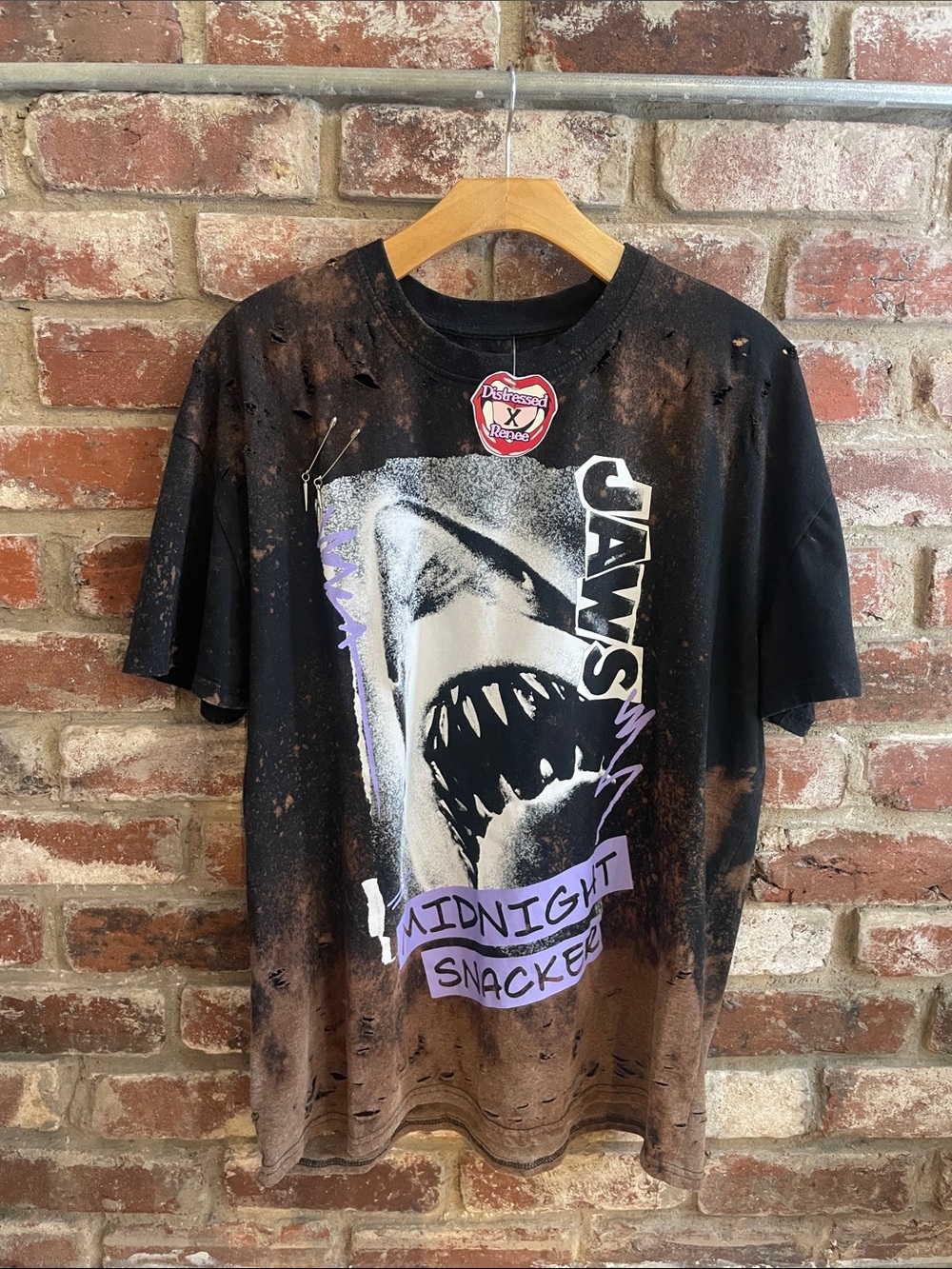 Jaws Oversized Distressed Tee